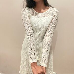 Ivory boho lace dress